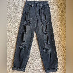 Urban outfitters, baggy high rise black jeans